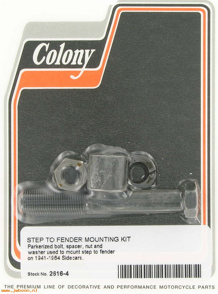 C 2616-4 (    4425 / 6472-41): Sidecar step to fender mounting kit - Sidecars '41-'64, in stock