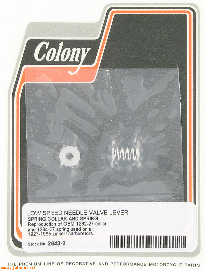 C 2643-2 ( 1262-27 / 1264-27): Spring collar&spring,low speed needle valve lever-Schebler/Linker