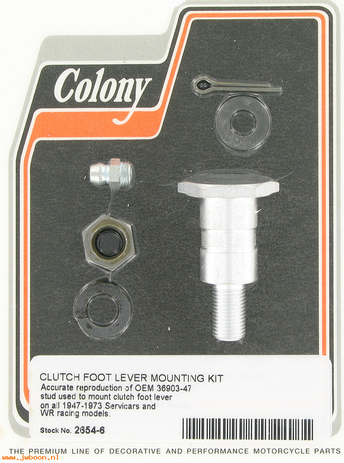 C 2654-6 (36903-47 / 2415-47): Bolt, foot lever - Servi-car '47-'73.  WR, in stock, Colony