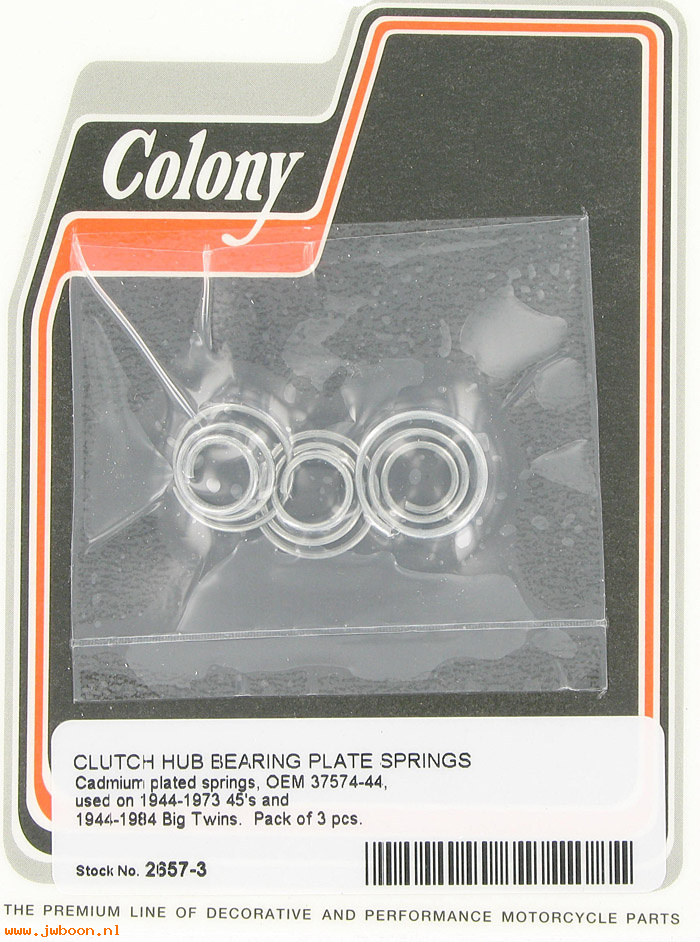 C 2657-3 (37574-44 / 2474-44): Springs, clutch hub bearing plate (3)-750cc 44-73.Big Twins 44-84