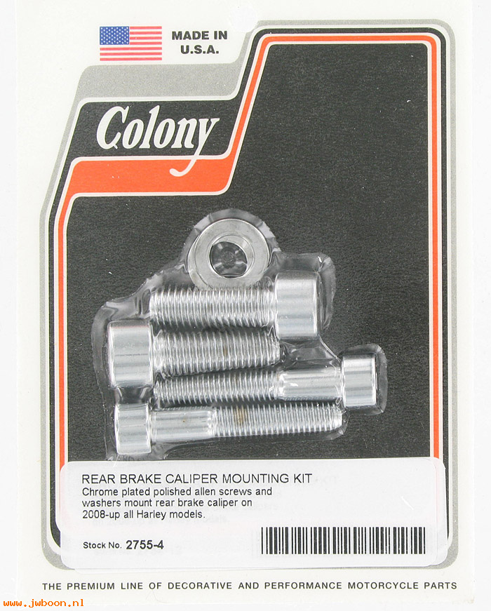 C 2755-4 (): Rear brake caliper mounting kit, in stock, Colony - '08-
