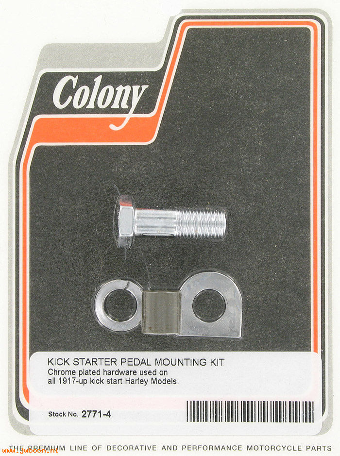 C 2771-4 (33213-31 / 4336): Kickstart pedal mounting kit - All models '42-up, in stock,Colony