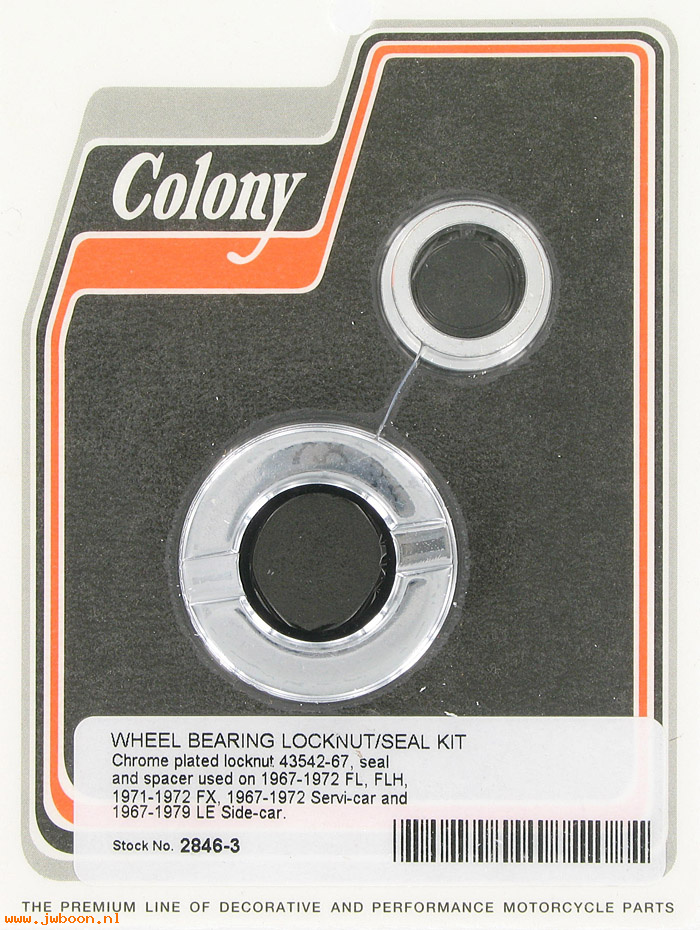 C 2846-3 (43542-67): Wheel bearing locknut and seal kit - FL 67-72. FX 71-72. Servi-ca