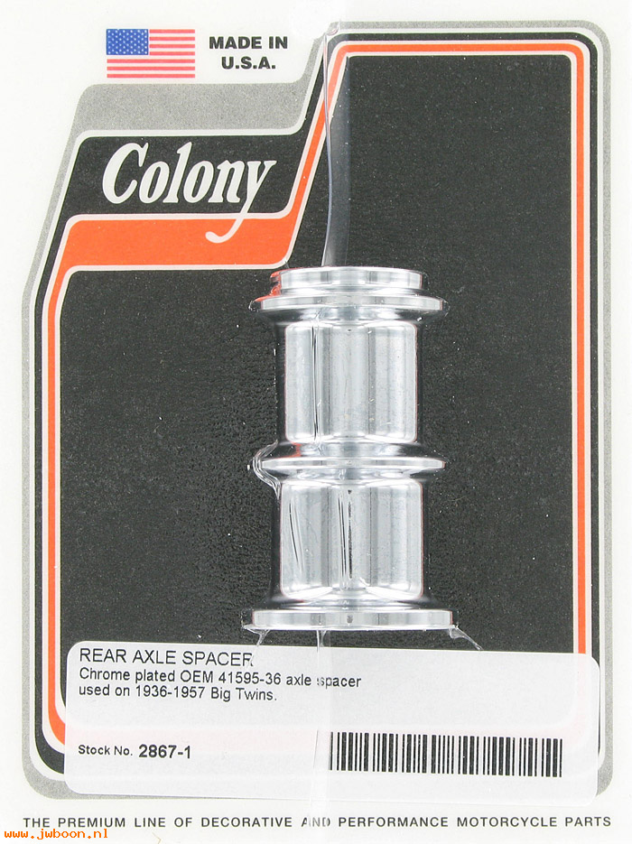 C 2867-1 (41595-36 / 4007-36): Rear axle spacer - Big Twins '36-'57, in stock, Colony