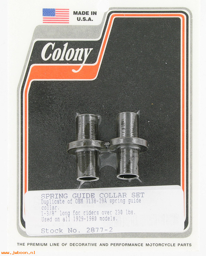 C 2877-2 (51790-29 / 3138-29A): Seat post spring guide collar set - All models later'29-'80