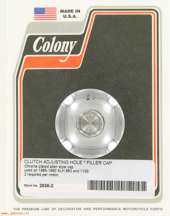 C 2936-2 (34742-86 / 34745-87): Allen style primary cover cap - Sportster XL '86-'90, in stock