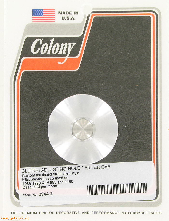 C 2944-2 (34742-86 / 34745-87): Allen style primary cover cap,billet aluminum - XL 86-90 in stock