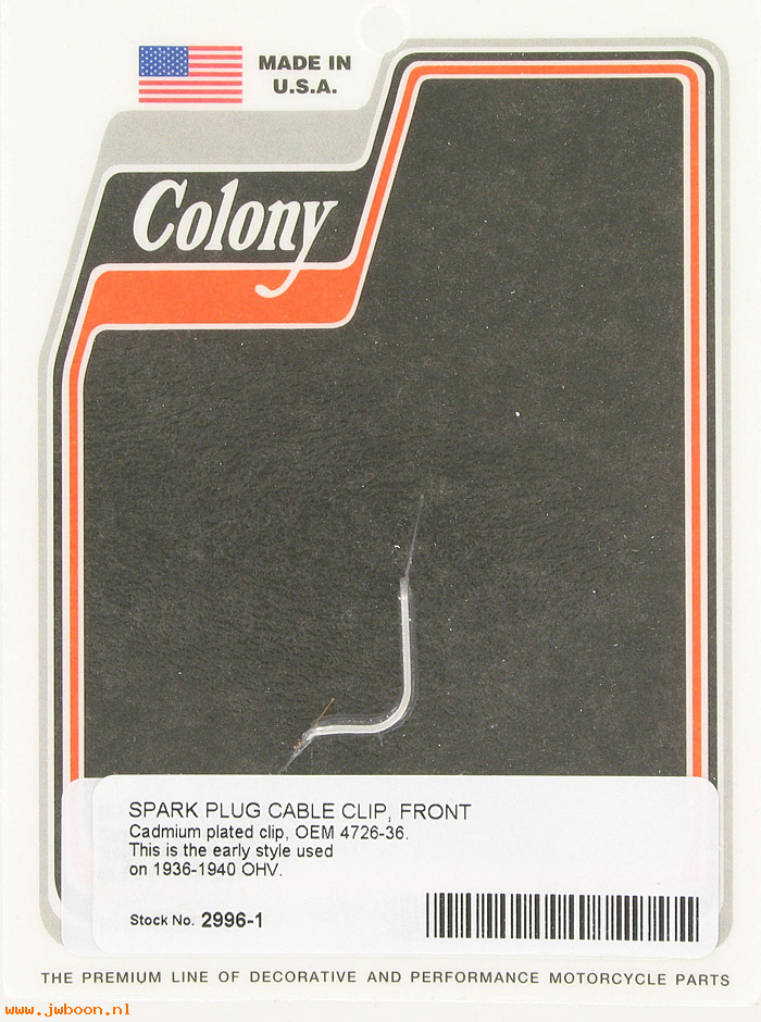C 2996-1 (    9970 / 4726-36): Spark plug cable clip - early type - Knuckle EL '36-'40, in stock