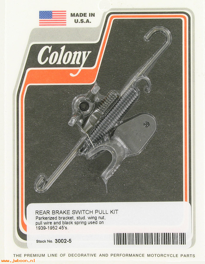 C 3002-5 (42281-35A/42282-35A): Rear brake switch pull rod kit - 750cc '39-'52. Servi-car '39-'50
