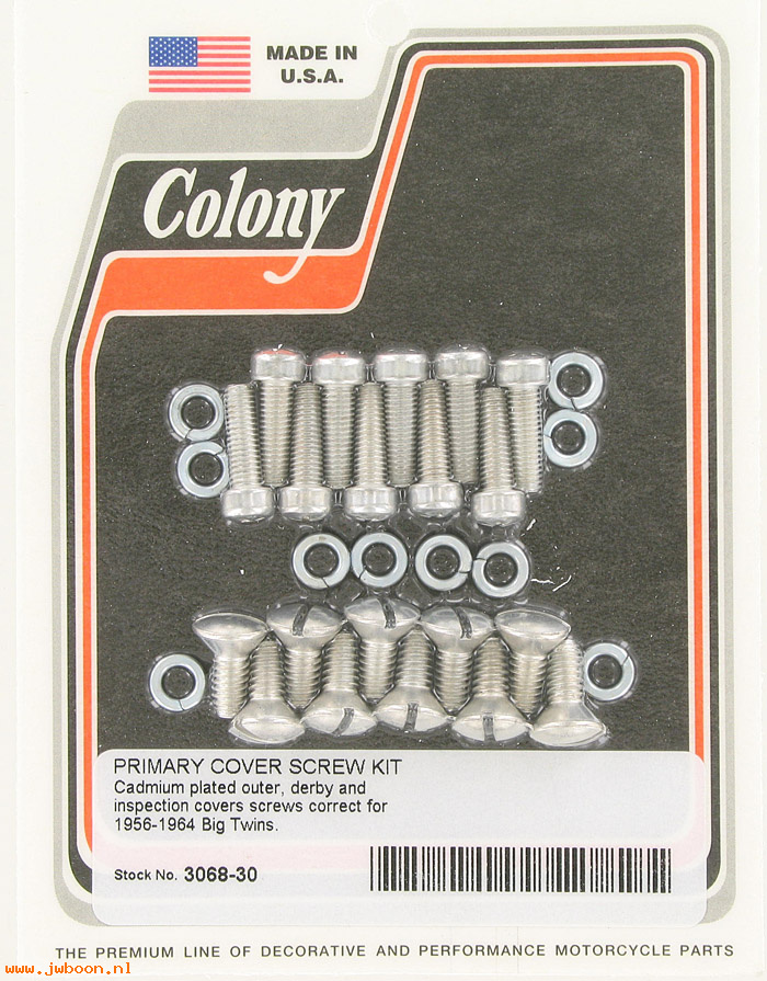 C 3068-30 (    1211 / 2268): Primary cover screws Phillips head - Big Twins '56-'64, in stock