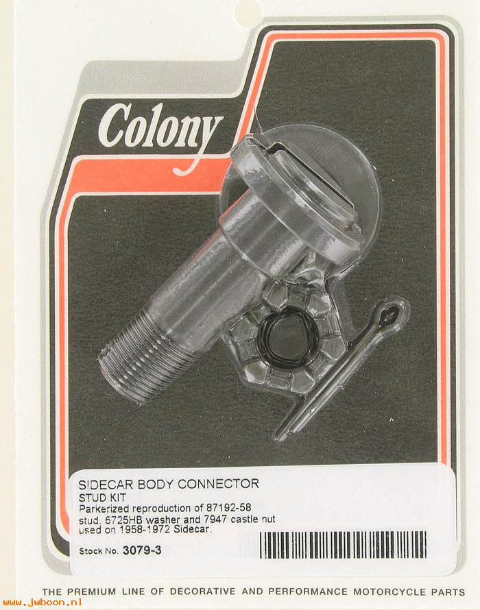 C 3079-3 (87192-58 / 7947): Sidecar body connector stud - Big Twins '58-'72, in stock, Colony