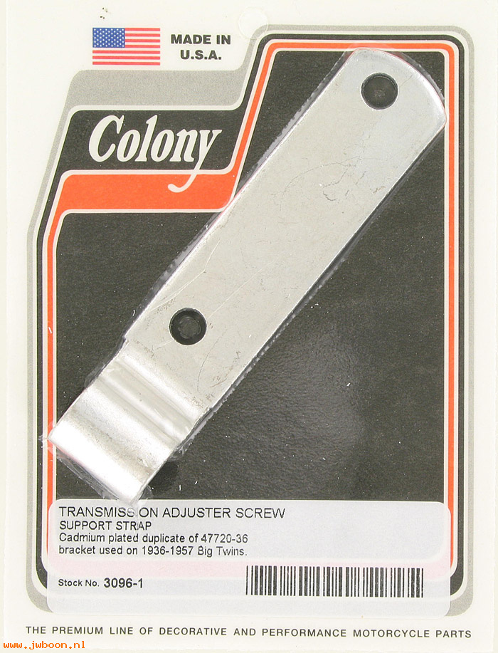 C 3096-1 (47720-36 / 2804-36A): Transmission adjusting screw strap - Big Twins '36-'64, in stock