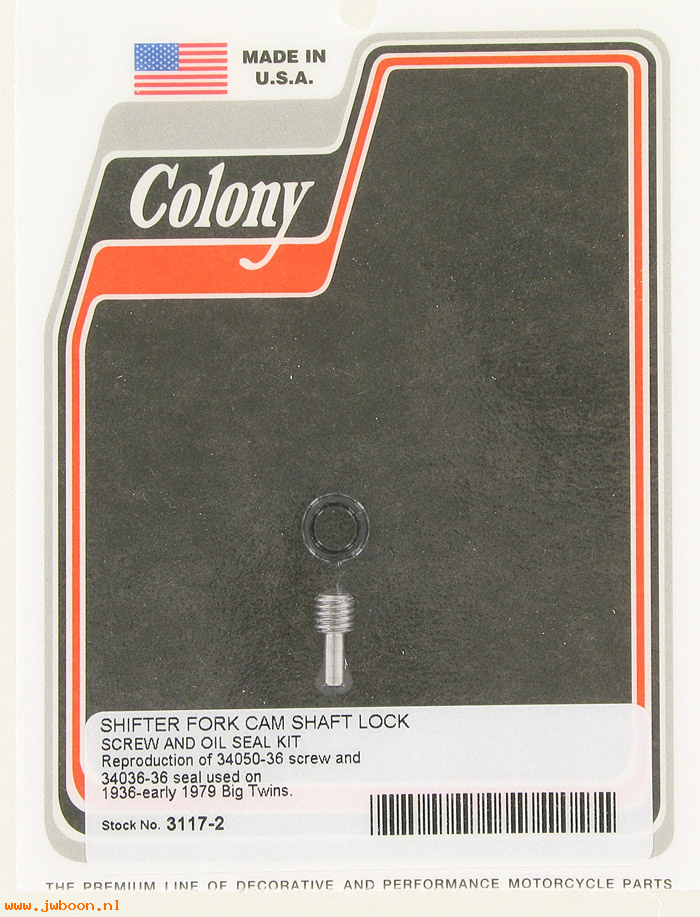 C 3117-2 (34050-36 / 34036-36): Shifter fork cam shaft lock screw & oil seal kit - BT '36-e'79