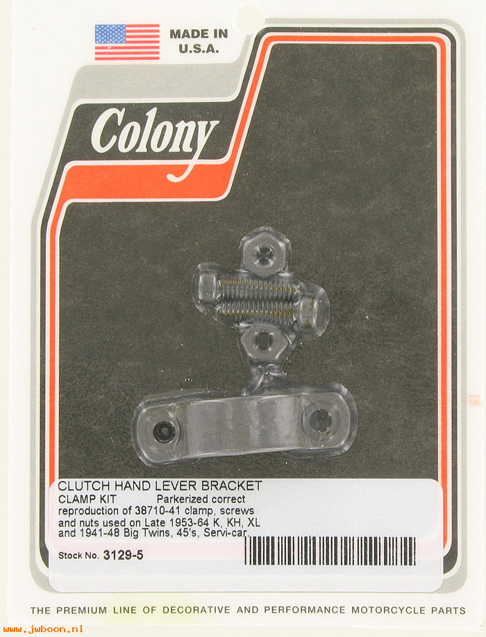 C 3129-5 (38710-41 / 2561-41): Clutch hand lever bracket clamp kit-WL,UL,EL,FL 41-48. XL L53-64