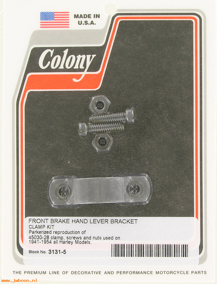 C 3131-5 (45030-28 / 4153-28): Brake hand lever bracket clamp kit - All models '41-'54, in stock