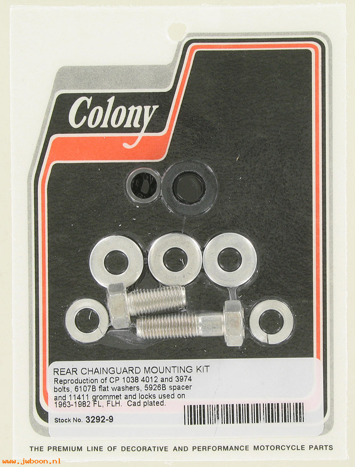 C 3292-9 (    5926B / 11411): Rear chain guard mounting kit  "1038 CP" - FLH '63-'82, in stock