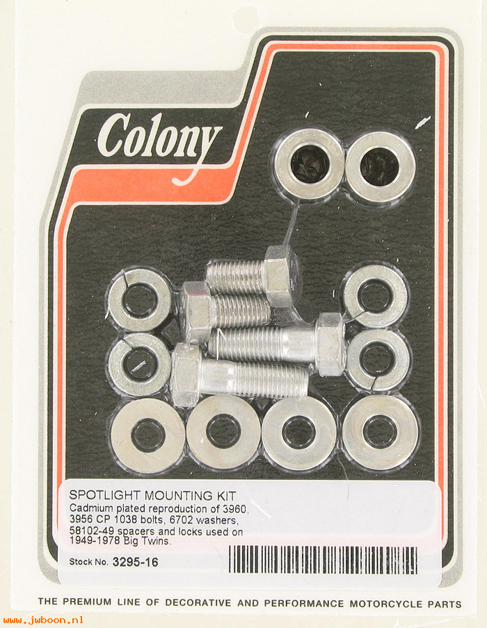 C 3295-16 (): Spotlight mounting kit - FLH '49-'78, in stock, Colony