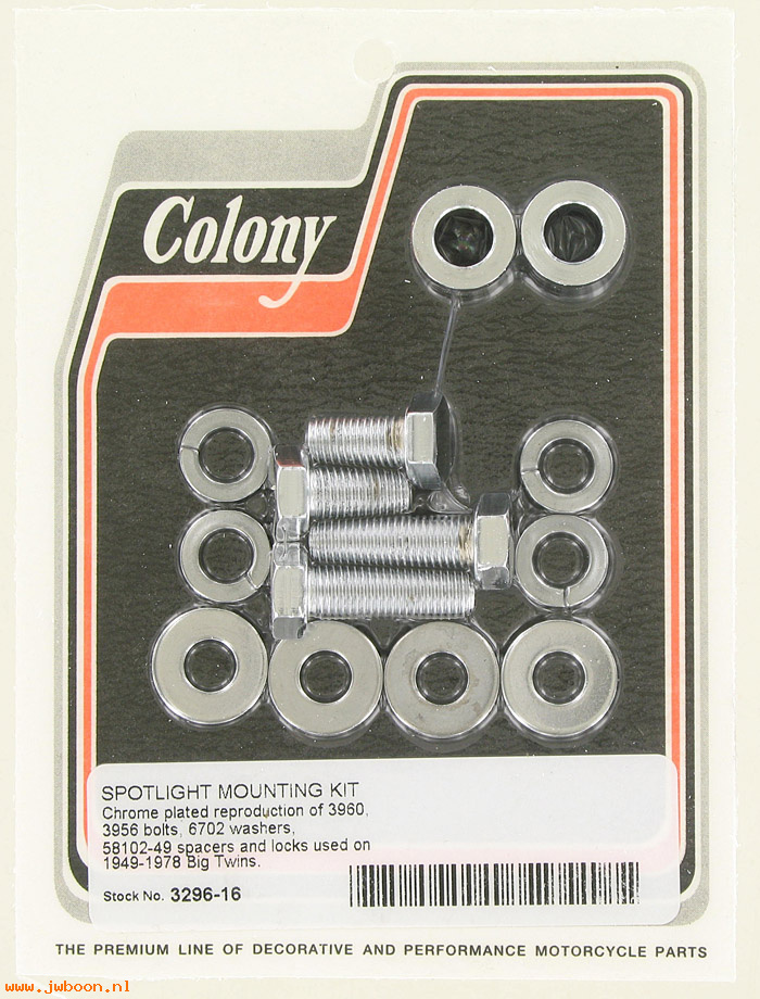 C 3296-16 (): Spotlight mounting kit - FLH '49-'78, in stock, Colony