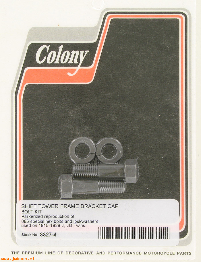 C 3327-4 (     065): Frame bracket cap bolt kit - Twins '15-'29 - 7/16" hex head bolts