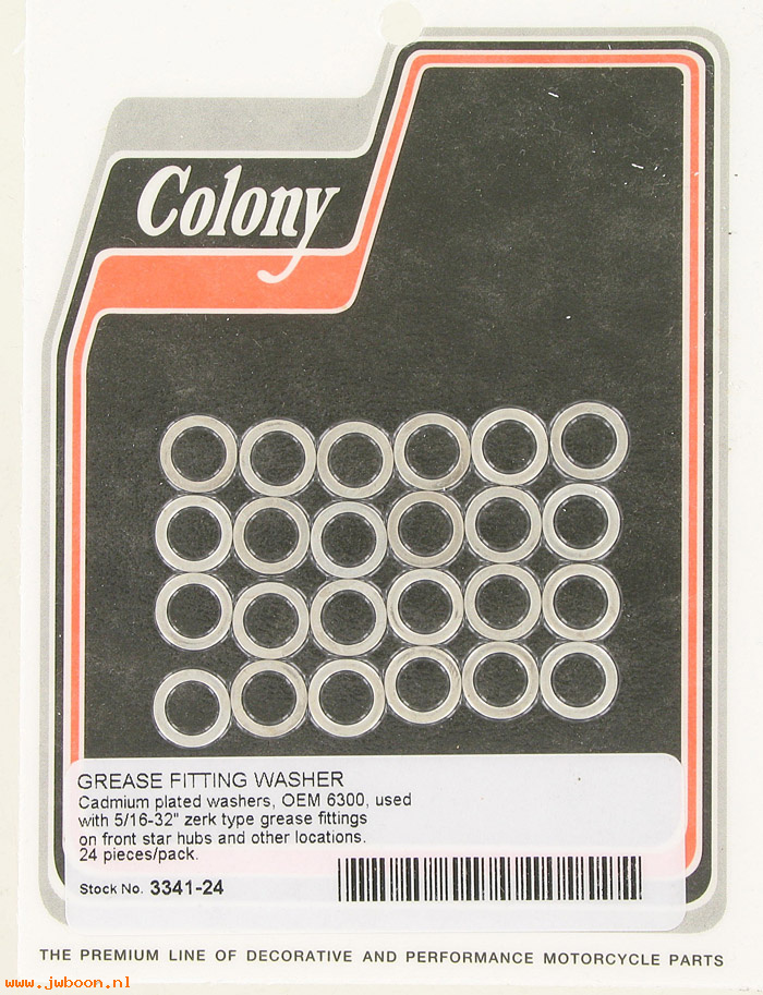 C 3341-24 (    6300): Grease fitting washers (24), in stock, Colony
