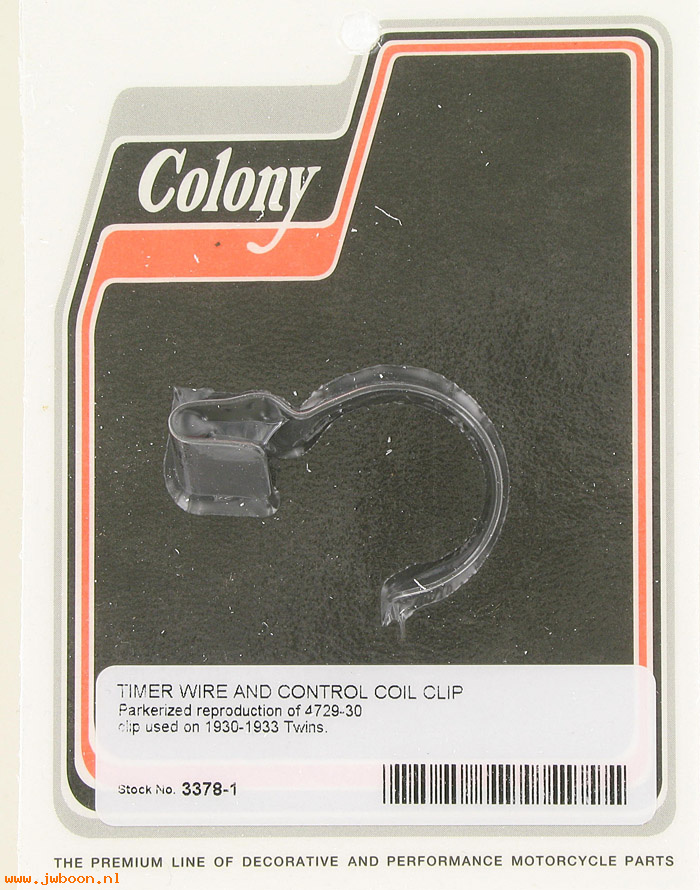 C 3378-1 ( 4729-30): Clip, timer wire & control coil - '30-'33 Twins, in stock, Colony
