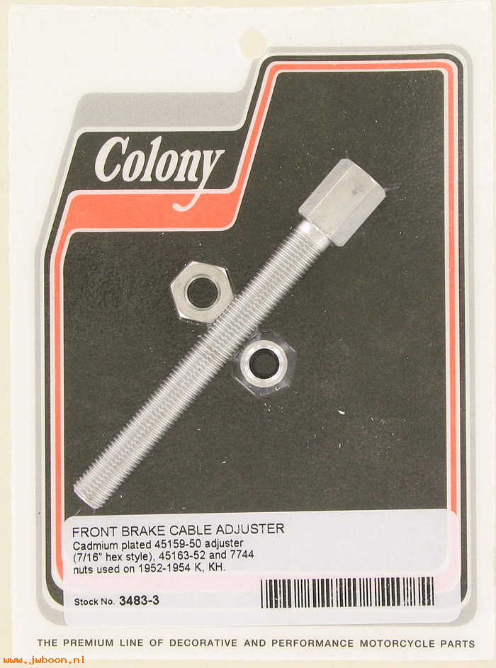C 3483-3 (45159-50 / 45163-52): Adjuster, front brake cable - K-model,KH 52-54, in stock, Colony