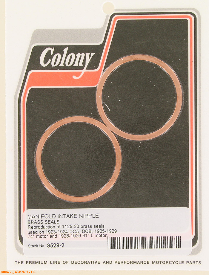 C 3528-2 ( 1125-23): Seals, intake manifold nipple - DCA/B 23-24.JD 25-29.L  28-29