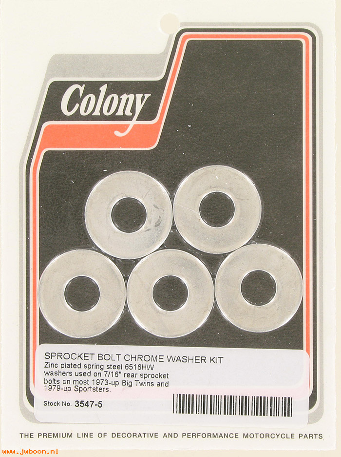 C 3547-5 (    6516HW): Sprocket bolt washer kit, in stock, Colony - FL, FX
