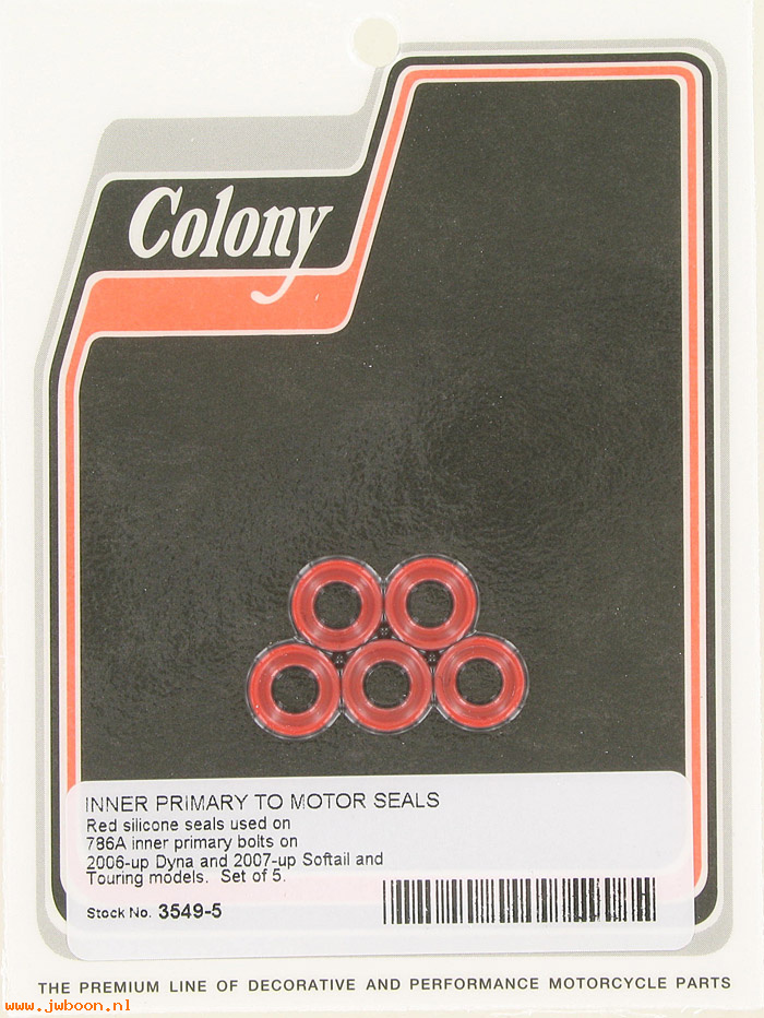 C 3549-5 (): Inner primary to motor seals (5) - use on 786A bolts, in stock
