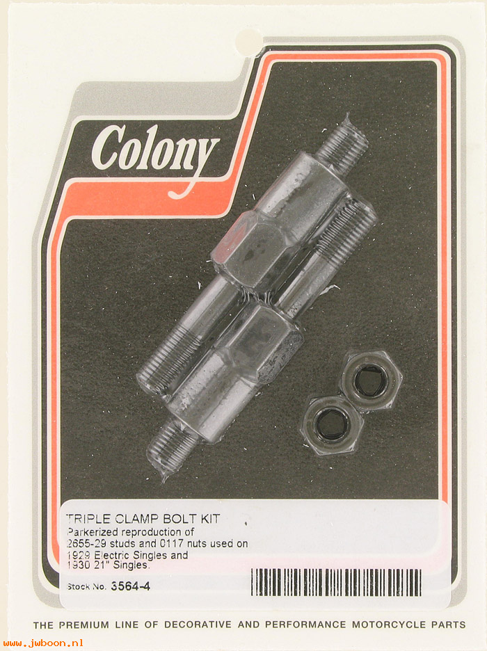 C 3564-4 ( 2655-29): Triple clamp bolt kit - 1929 D, 21" Singles 1930 21" Singles