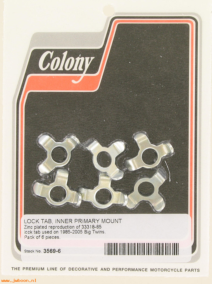 C 3569-6 (33318-85): Inner primary mount lock tabs EVO, Twin Cam '85-'05