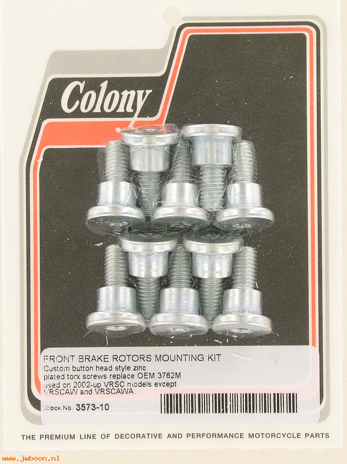 C 3573-10 (    3762M): Front rotor mount screws - V-rod, in stock, Colony