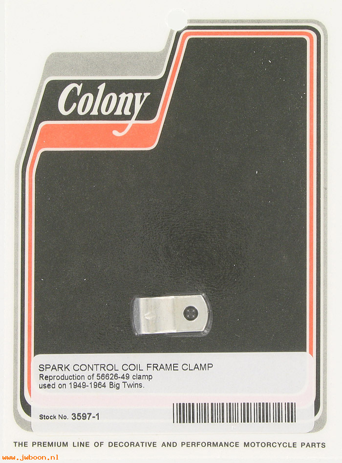 C 3597-1 (56626-49 / 3393-49): Clamp, spark control coil - FL '49-'64, in stock, Colony