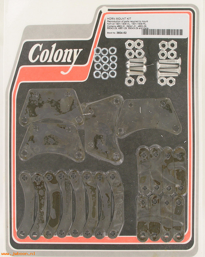 C 3604-52 ( 4862-29 / 4862-31): Horn mounting kit - VL '31-'36. 750cc '31-'39, in stock, Colony