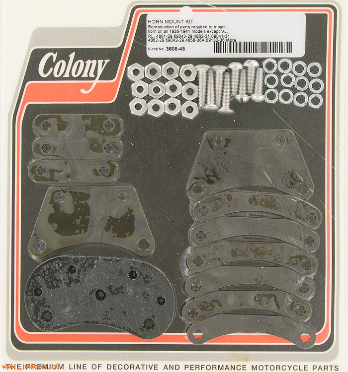 C 3605-45 ( 4858-36A / 69132-36): Horn mounting kit - Big Twins '36-'41. 750cc '40-'41, in stock