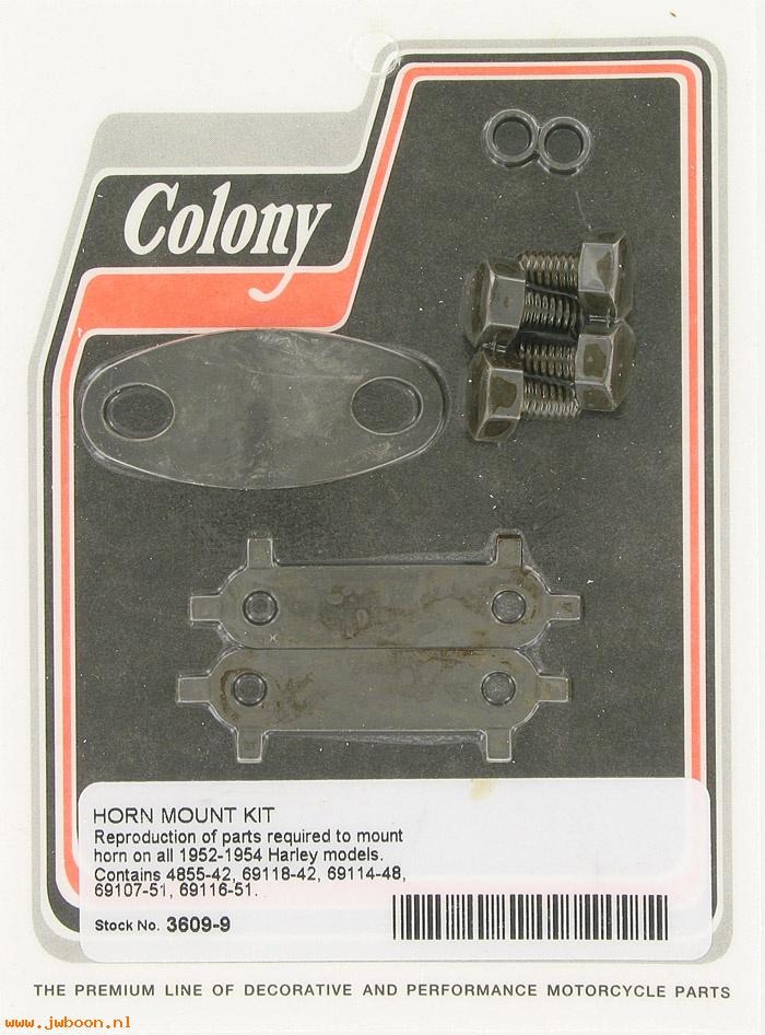 C 3609-9 (69107-51 / 69116-51): Horn mounting kit - Panhead late'51-'53, in stock, Colony