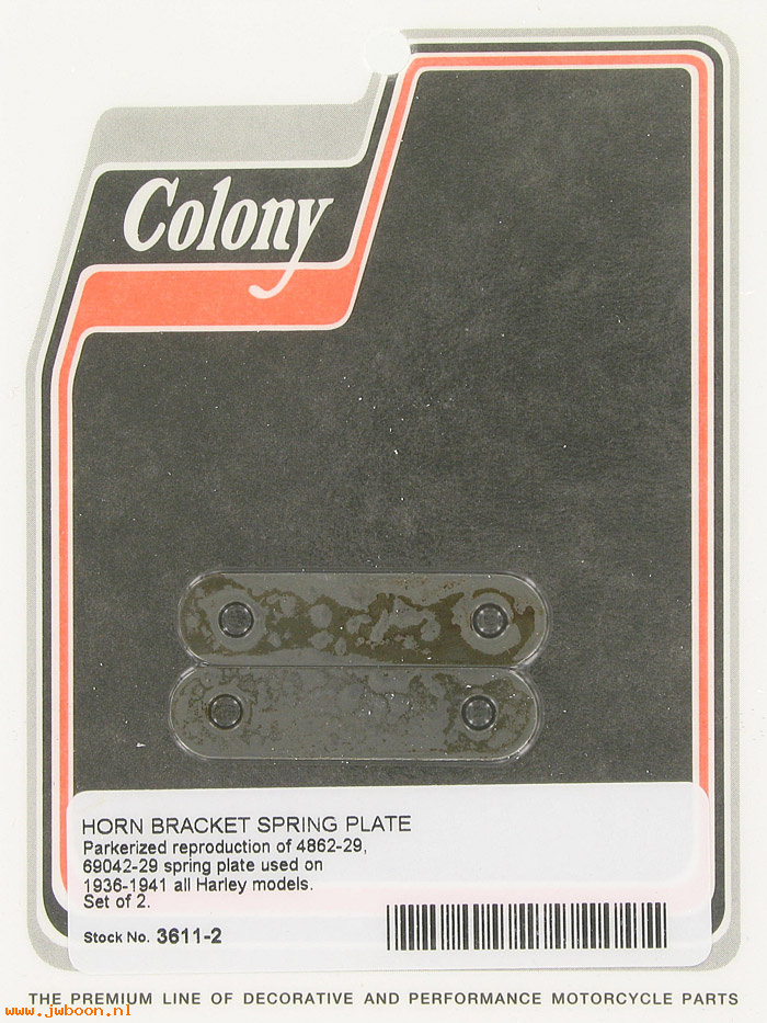 C 3611-2 ( 4862-29 / 69042-29): Pair of spring plates,straight - All models 29-41,in stock,Colony