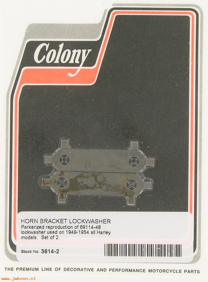 C 3614-2 (69114-48): Pair of lockwashers, horn bracket bolt - EL,FL 49-e51, in stock
