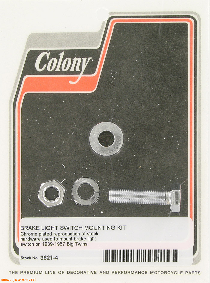 C 3621-4 (): Brake light switch mtg kit - Big Twins '39-'57, in stock, Colony