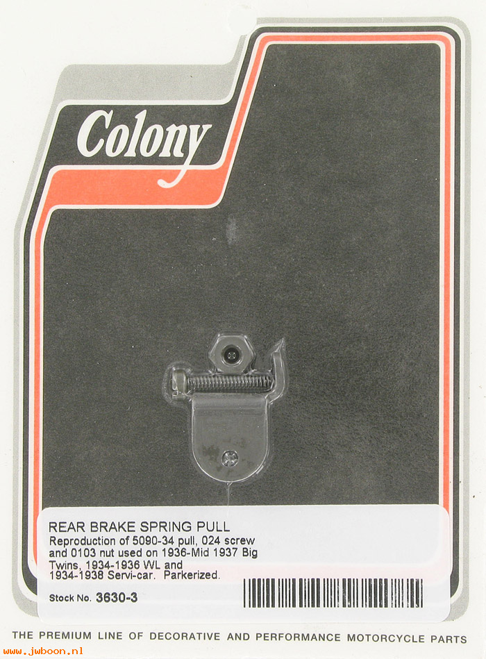 C 3630-3 ( 5090-34): Brake rod switch spring clip and screw - '34-'38