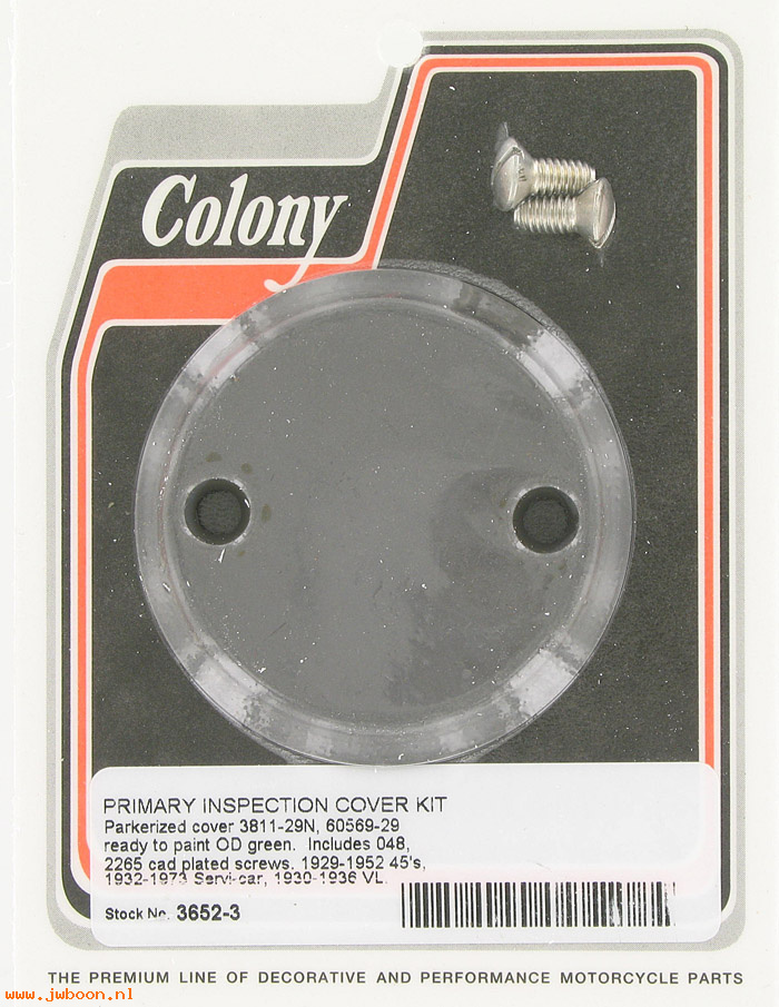 C 3652-3 (60569-29 / 60570-29): Cover, chain inspection hole  VL '30-'36, 750cc 29-73, XLCH 58-69