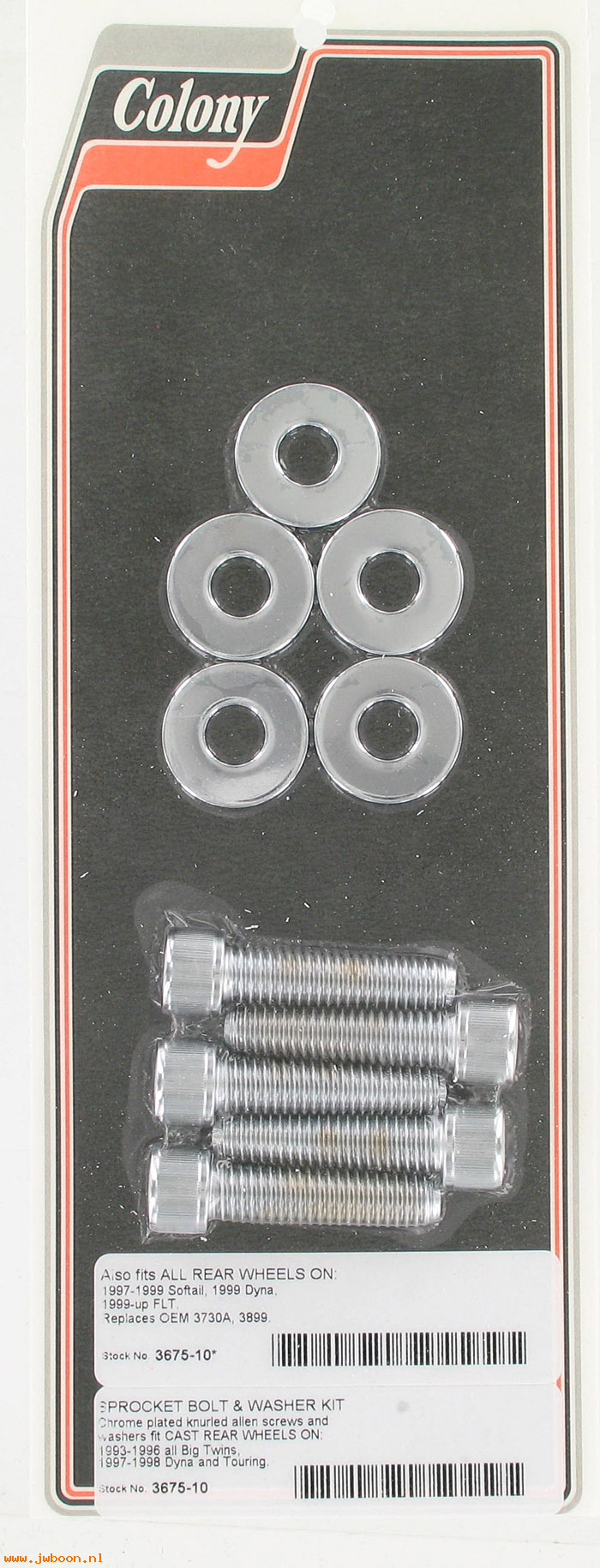 C 3675-10 (    3730A / 3899): Allen head sprocket bolt and washer kit