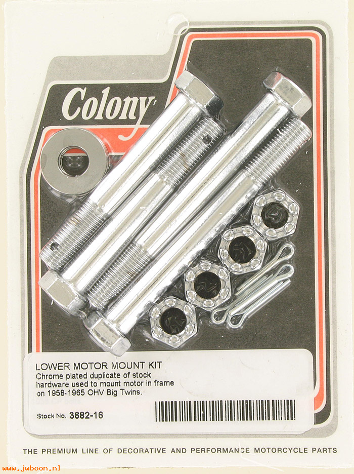 C 3682-16 (24791-36 / 24794-36): Lower motor mount kit - Big Twins OHV '58-'65, in stock, Colony