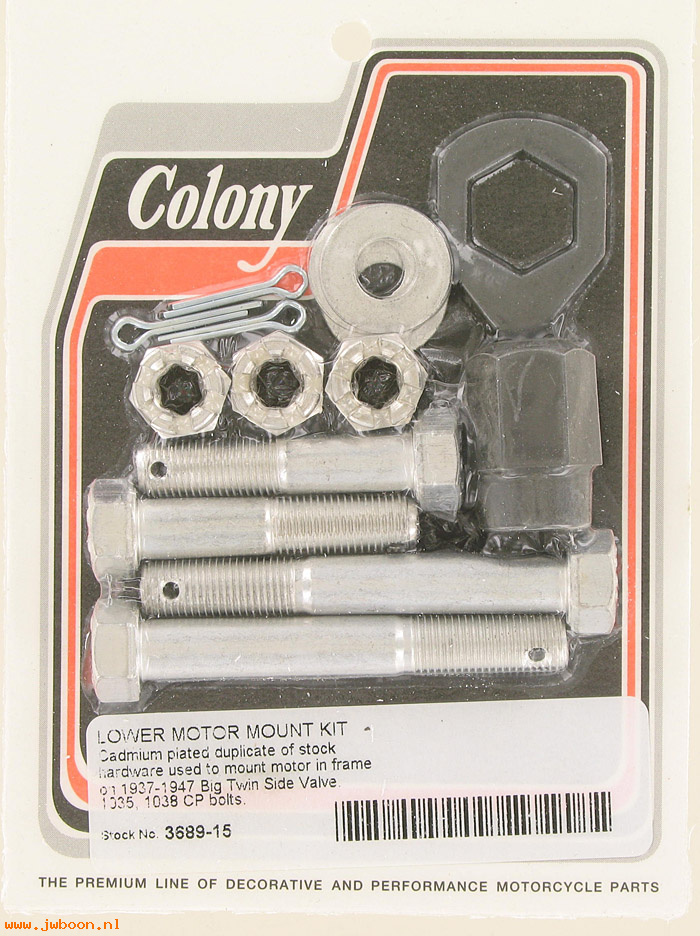 C 3689-15 (24791-36 / 4379): Lower motor mount kit, "CP" - Flathead UL '37-'47, in stock
