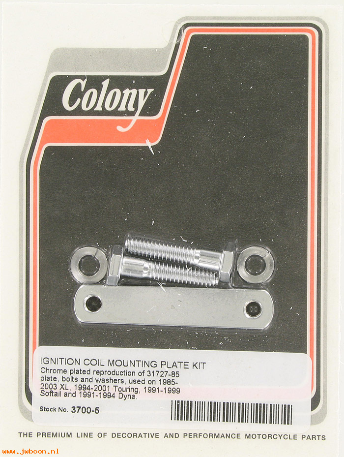 C 3700-5 (31727-85): Ignition coil mounting plate kit '85-'03