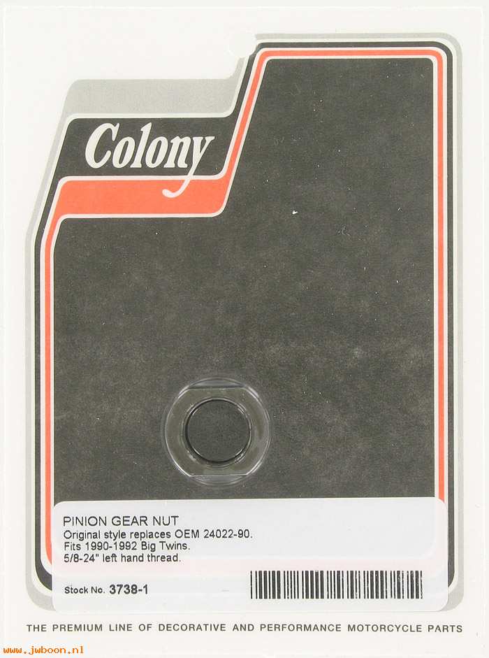 C 3738-1 (24022-90): Pinion gear nut - Big Twin '90-'92