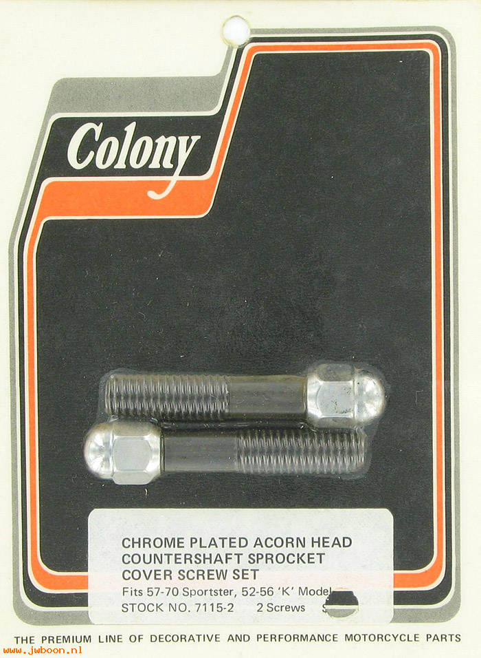 C 7115-2 (): Sprocket cover screws (2) - K-model, KH, Ironhead XL '52-'69