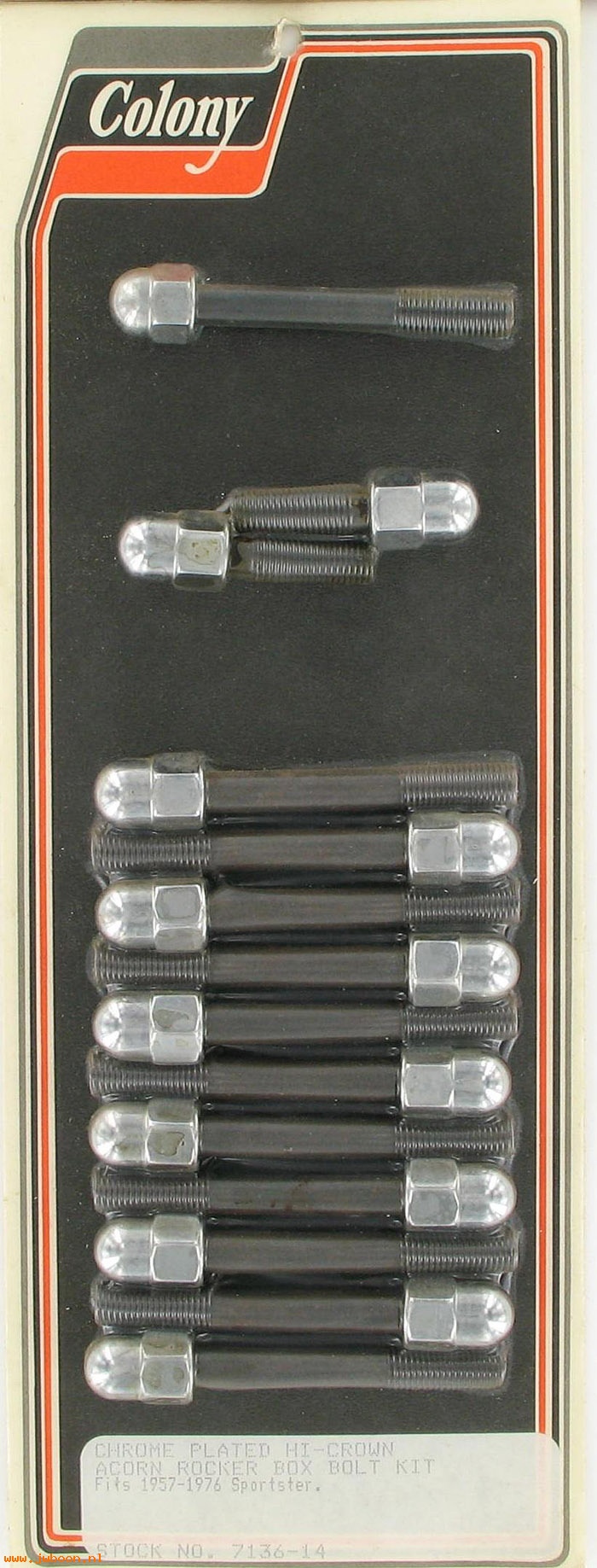 C 7136-14 (): Rocker box bolt kit - Ironhead Sportster XL's '57-'76, in stock