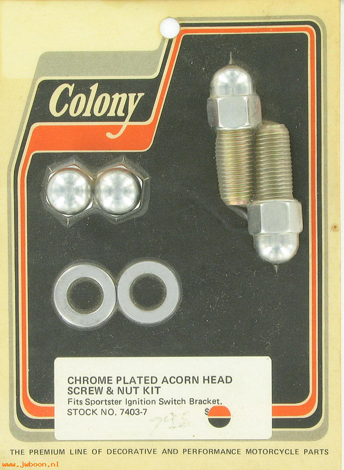 C 7403-7 (): Acorn head bolts & nuts - ignition switch bracket - XL's,in stock