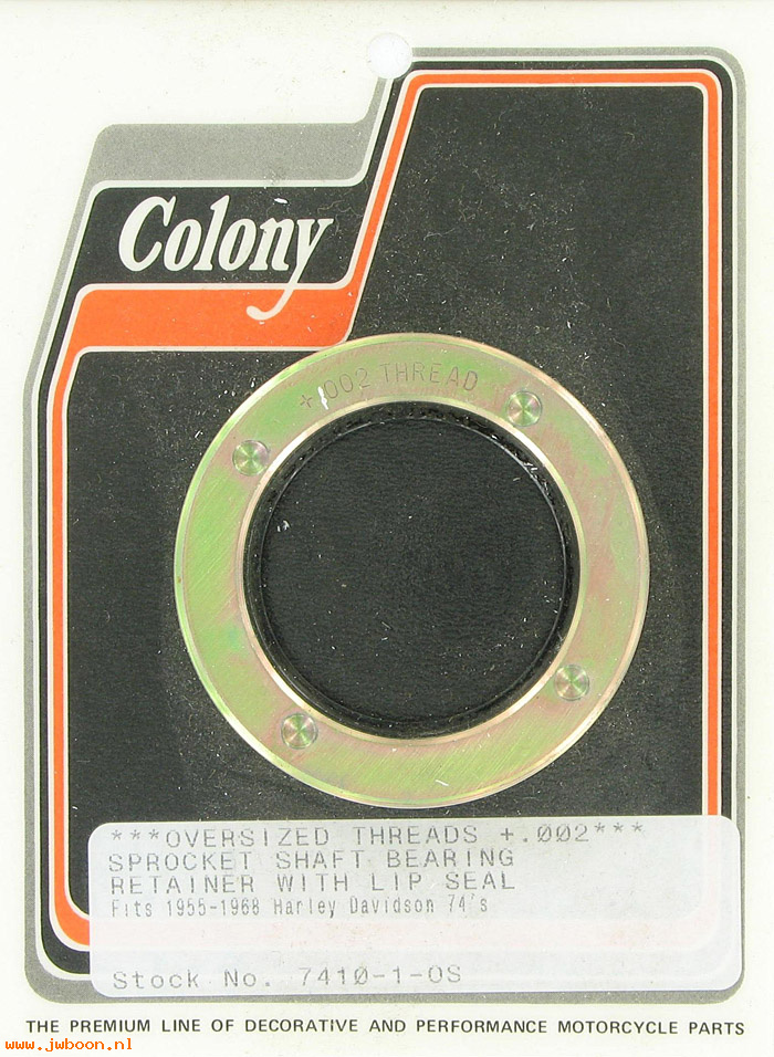 C 7410-1-OS (24031-55): Sprocket shaft bearing retainer/oil seal .002"oversize threads-BT